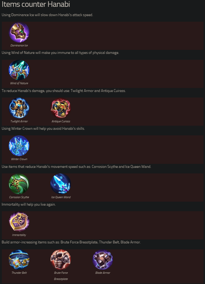Items counter Hanabi