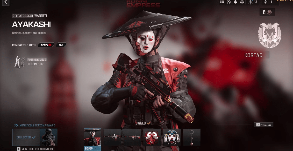Getting the Ayakashi Skin from the Konni Empress Bundle in Modern Warfare 3 and Warzone: A Guide - Image 1