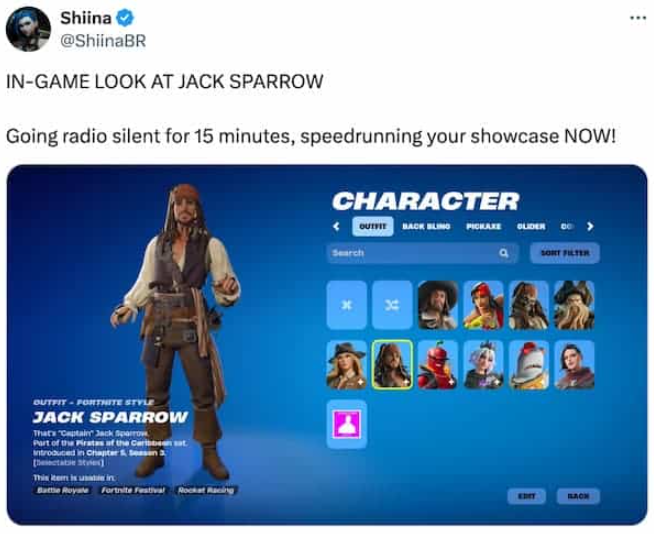 Leaked Details on the Fortnite X Pirates of the Caribbean Crossover Collaboration - Image 2