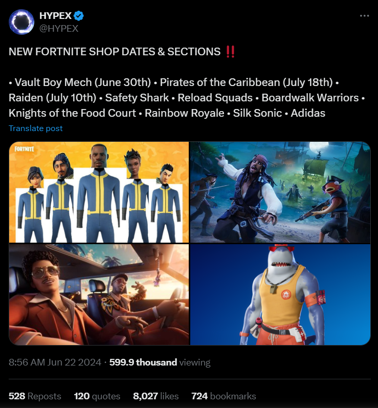 Leaked Details on the Fortnite X Pirates of the Caribbean Crossover Collaboration - Image 3