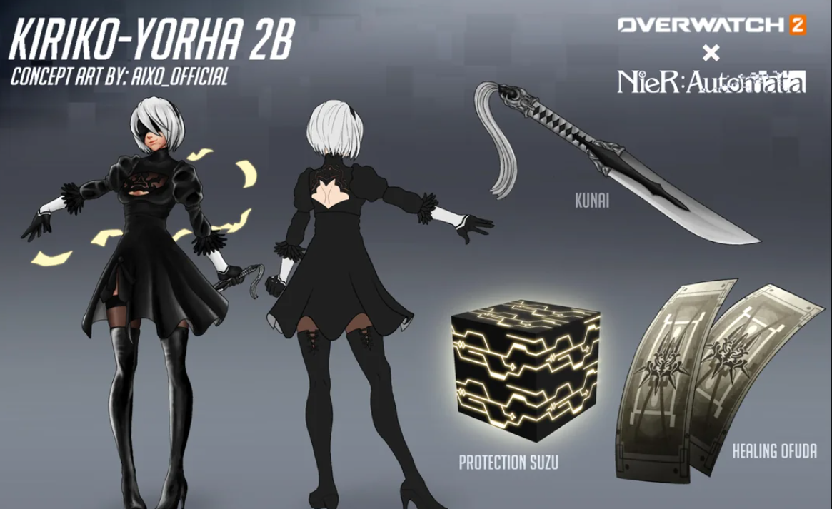 Kiriko’s NieR: Automata-Inspired Skin Concept for Overwatch 2 Fans - Image 2