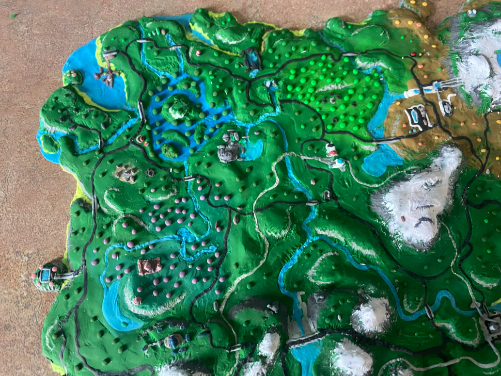 Fortnite Aficionado Sculptures Chapter 6 Season 1 Map in Clay - Image 3