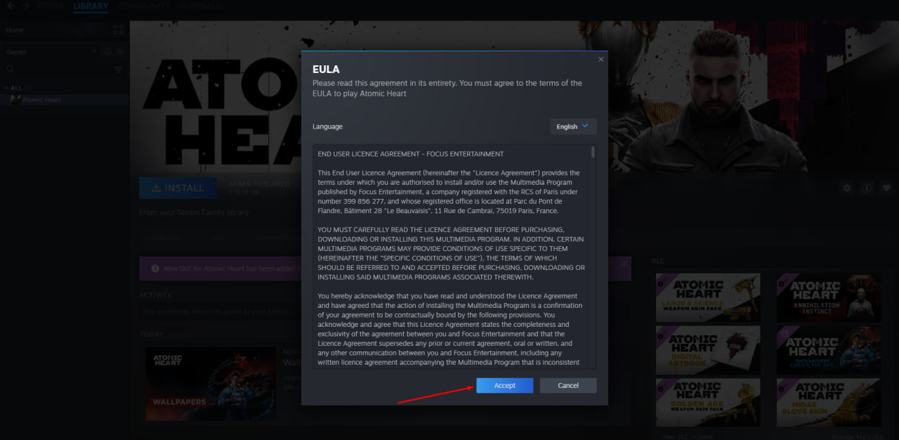 Install the game