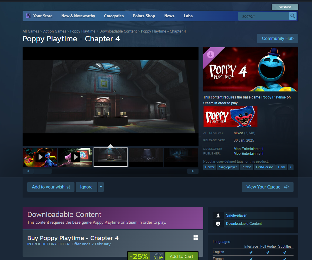 How to Play Poppy Playtime Chapter 4 and All Previous Chapters (1, 2, 3) on Steam for Free