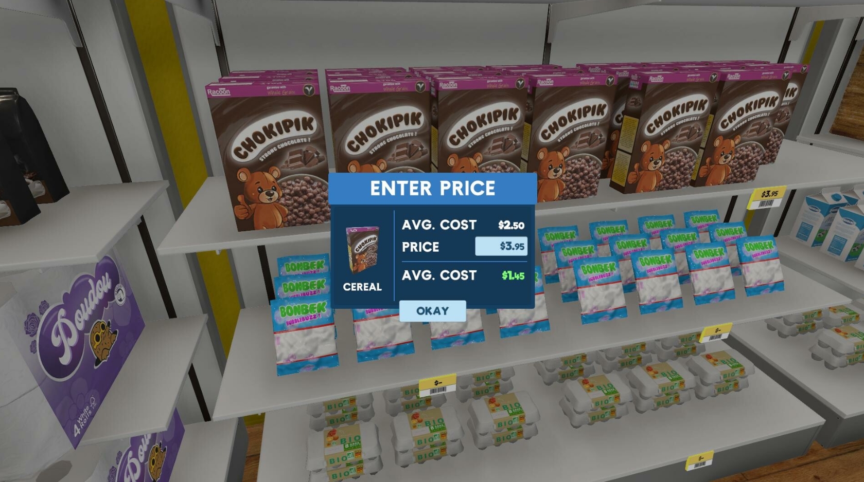 Supermarket Simulator Product Selection