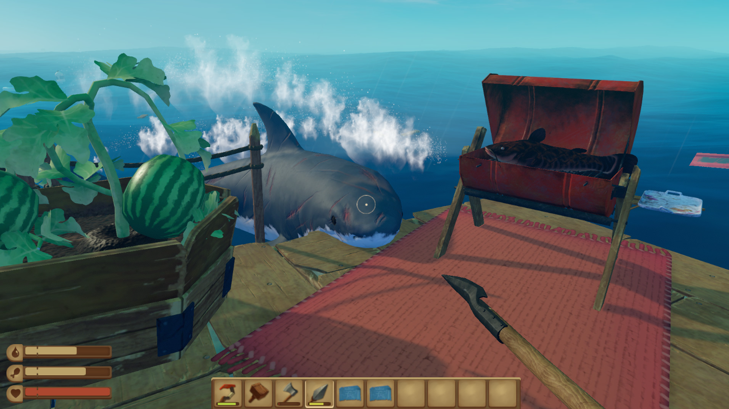 Raft Gameplay shark