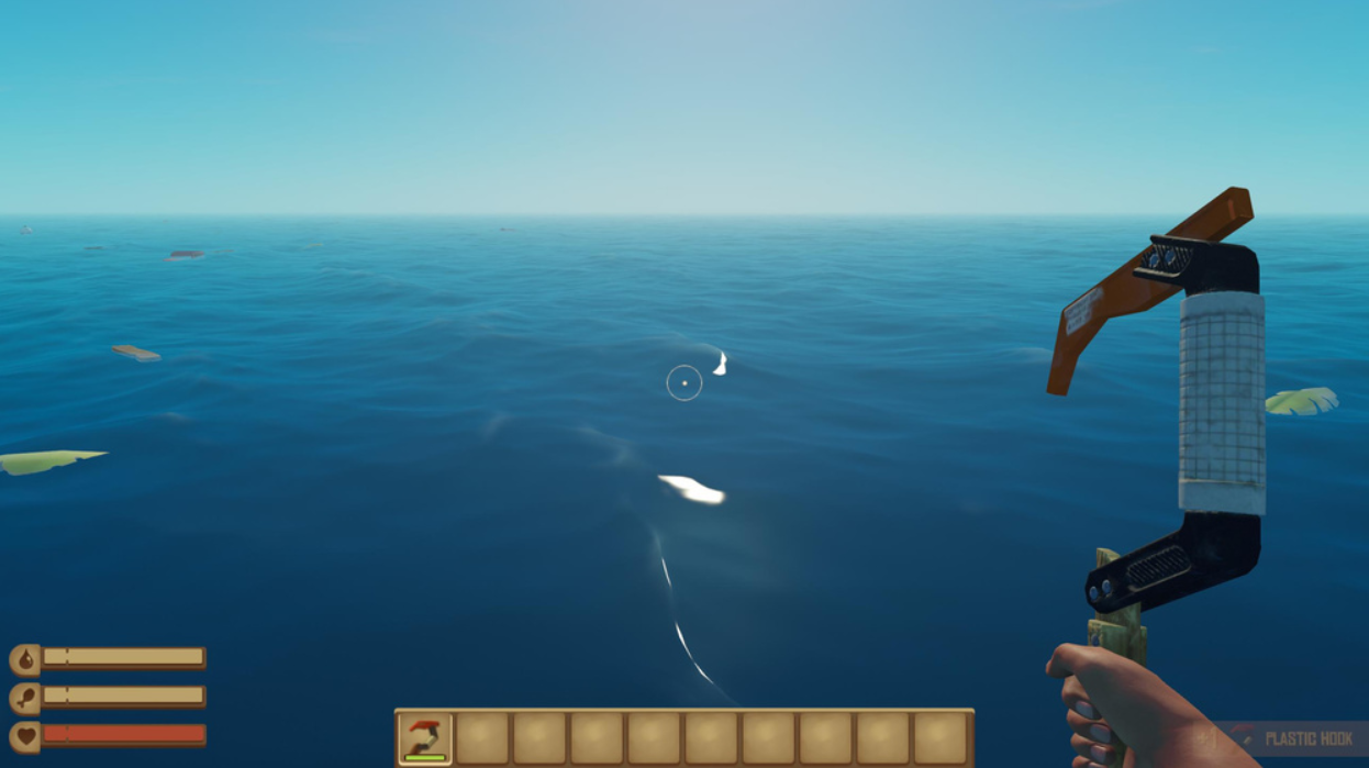 Raft fishing