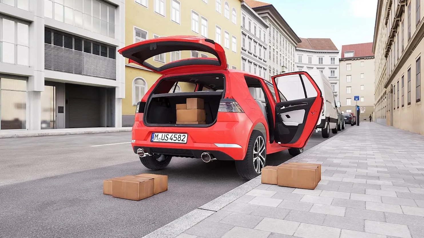 CityDriver cargo in the trunk