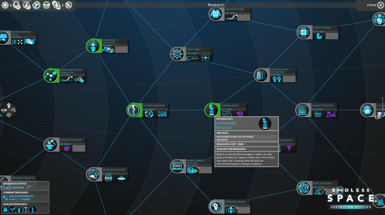 ENDLESS™ Space - Definitive Edition web of abilities