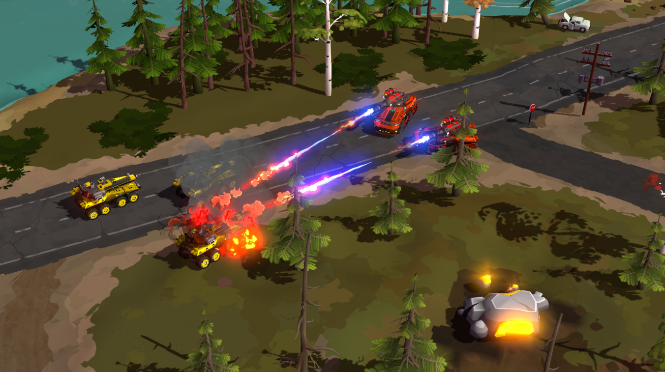 Forged Battalion vehicles shoot lasers