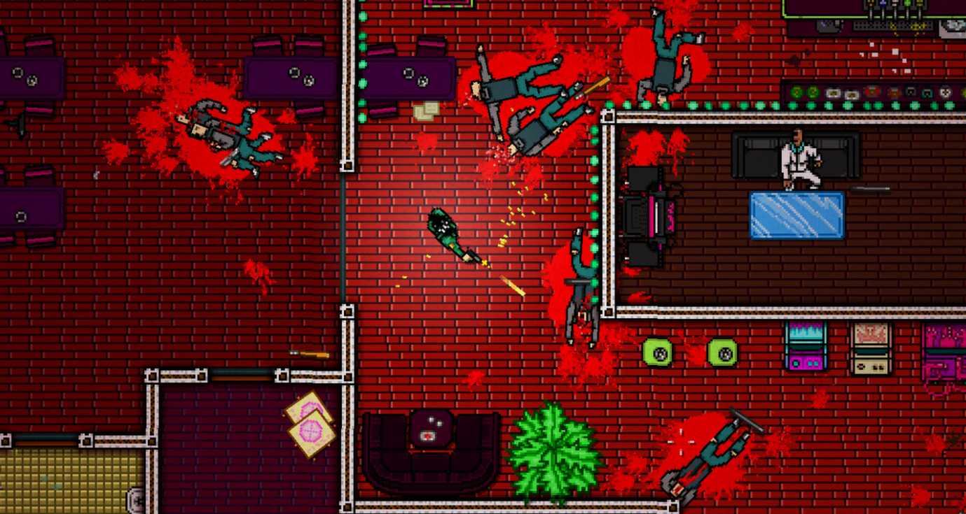 Hotline Miami 2 Wrong Number lots of blood and guns
