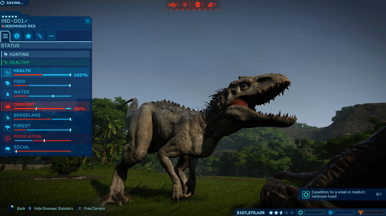Jurassic World Evolution gameplay
