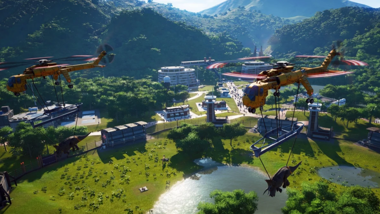 Jurassic World Evolution helicopters