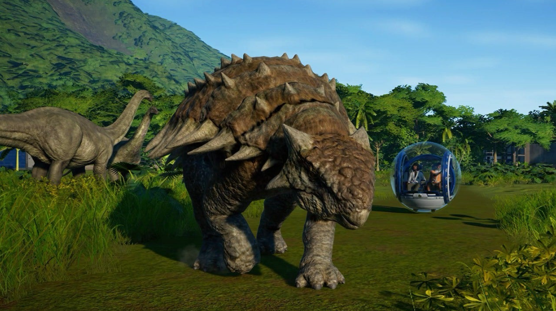 Jurassic World Evolution humans and dinosaurs