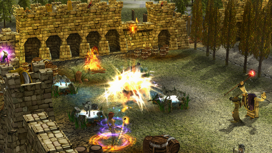 KnightShift explosions near the castle