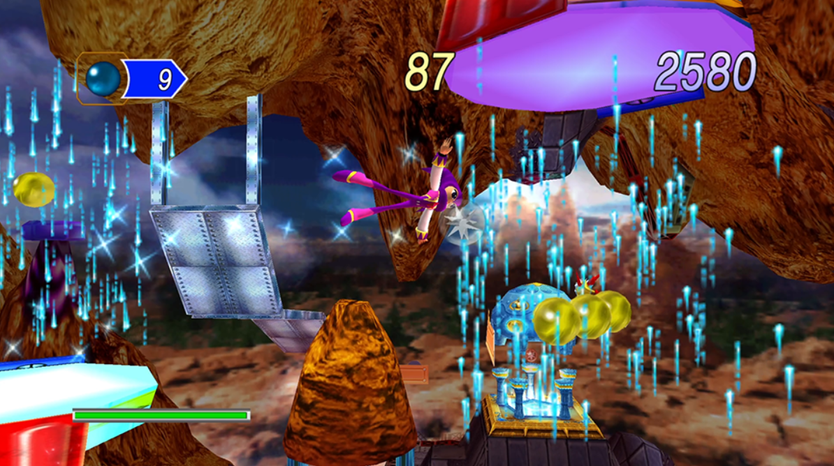 NiGHTS into Dreams character and obstacles