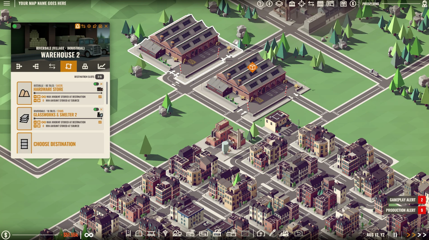 Rise of Industry city gameplay