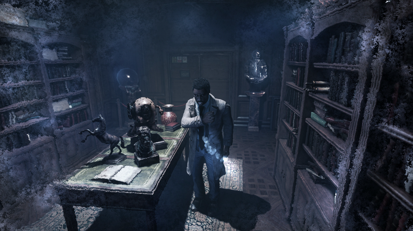Song of Horror room with professor