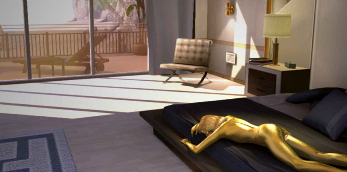 007 Legends room with statue