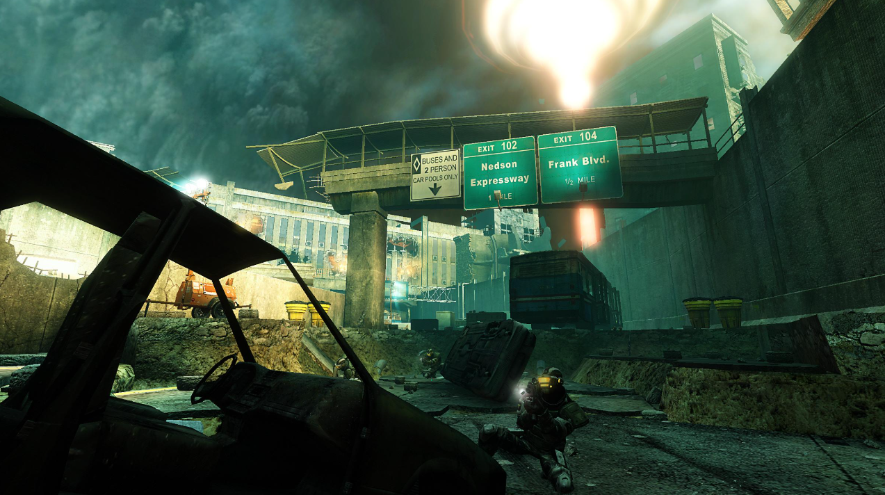 F.E.A.R. 2 Project Origin city and player