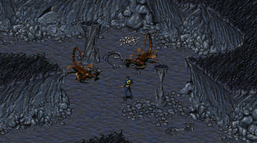 Fallout hero and two scorpions