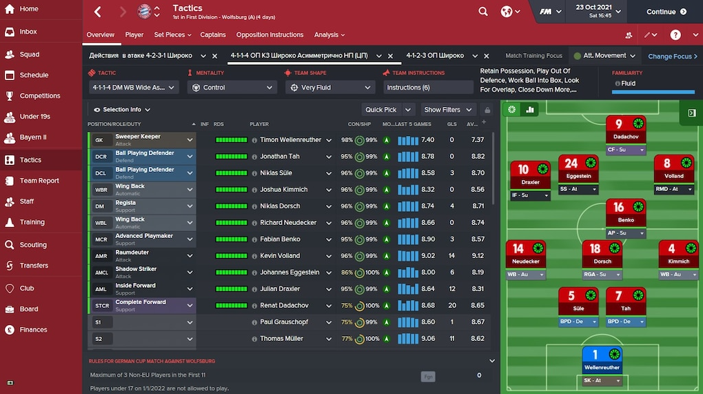 Football Manager 2016 tactics bayern
