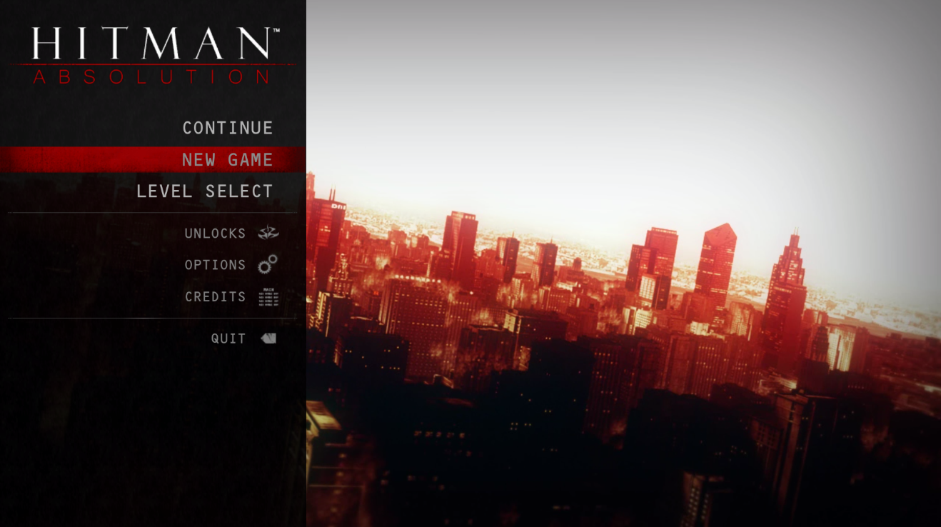 Hitman Absolution menu