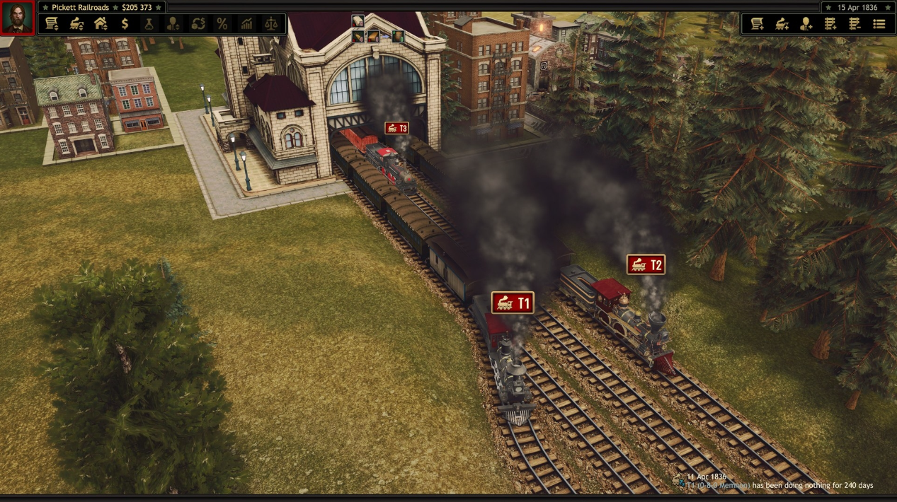 Railroad Corporation steam locomotive smokes