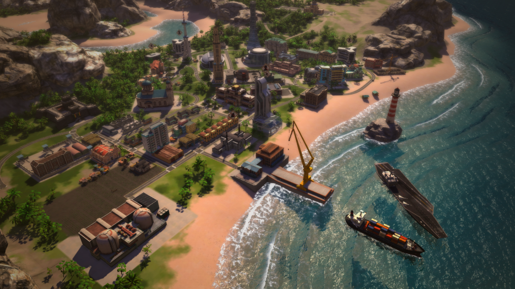 Tropico 5 construction at the port