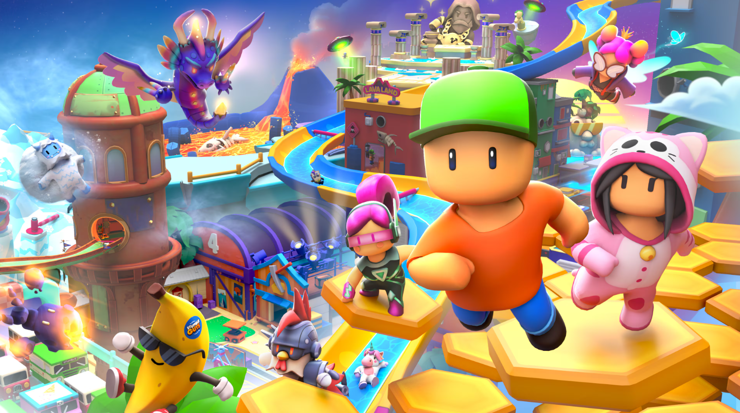 Stumble Guys characters and obstacles