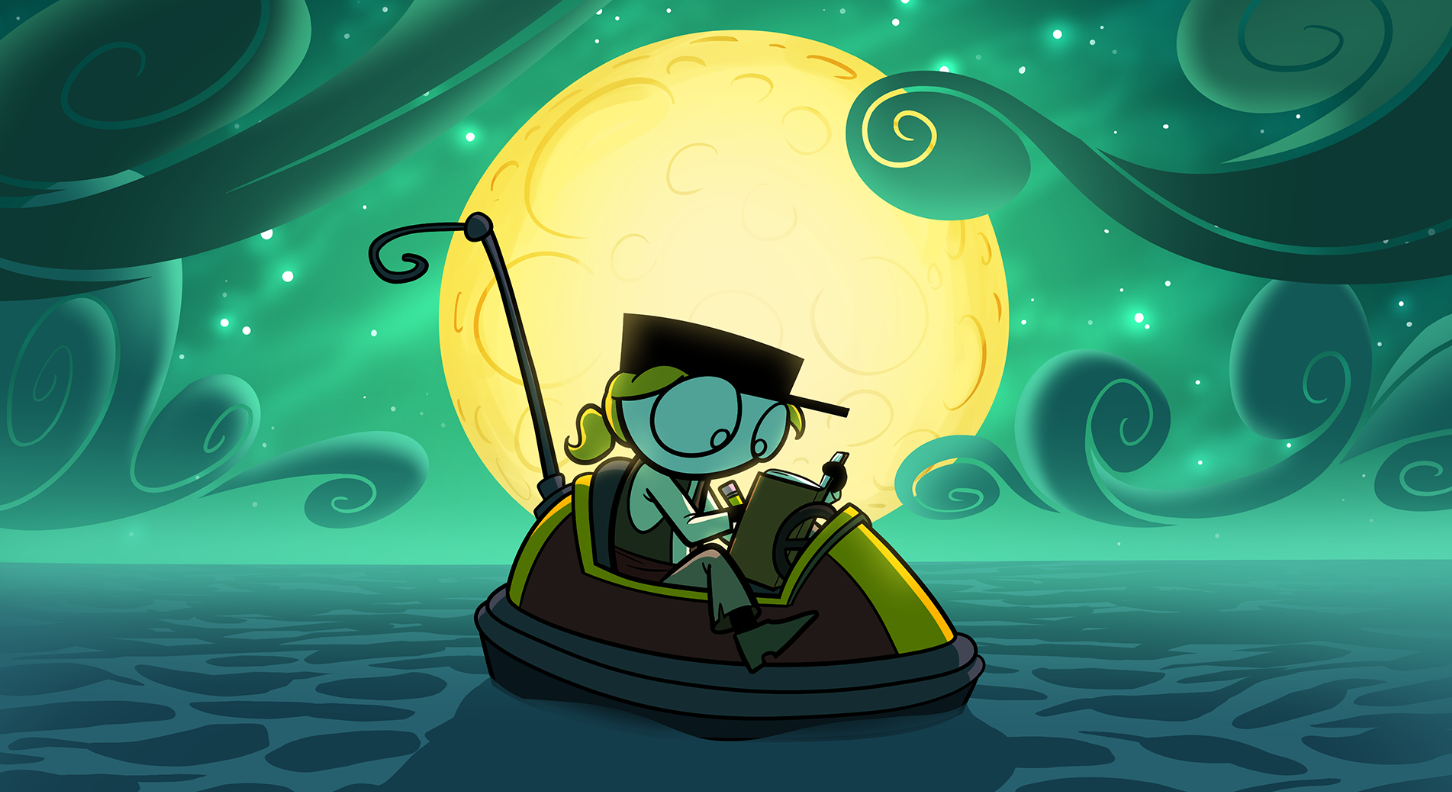 The Curse of Monkey Island character and moon