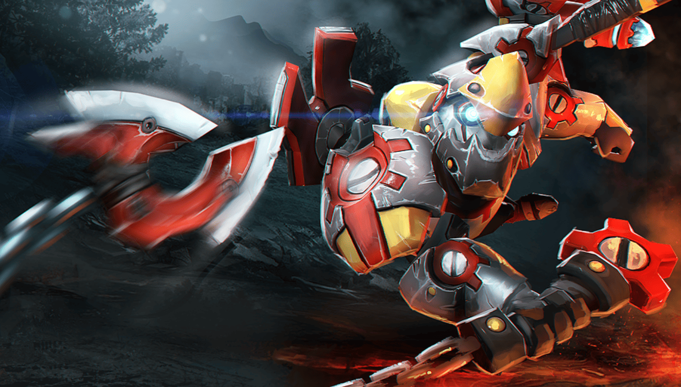 Clockwerk's top lane in Dota 2