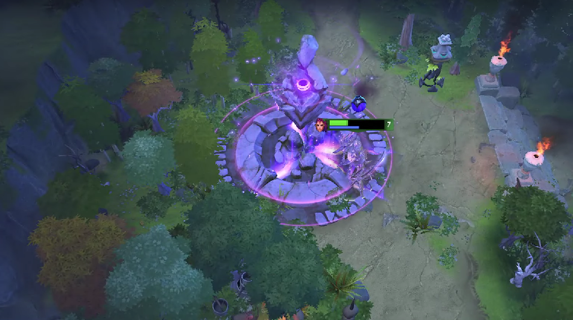 XP in Dota 2 building