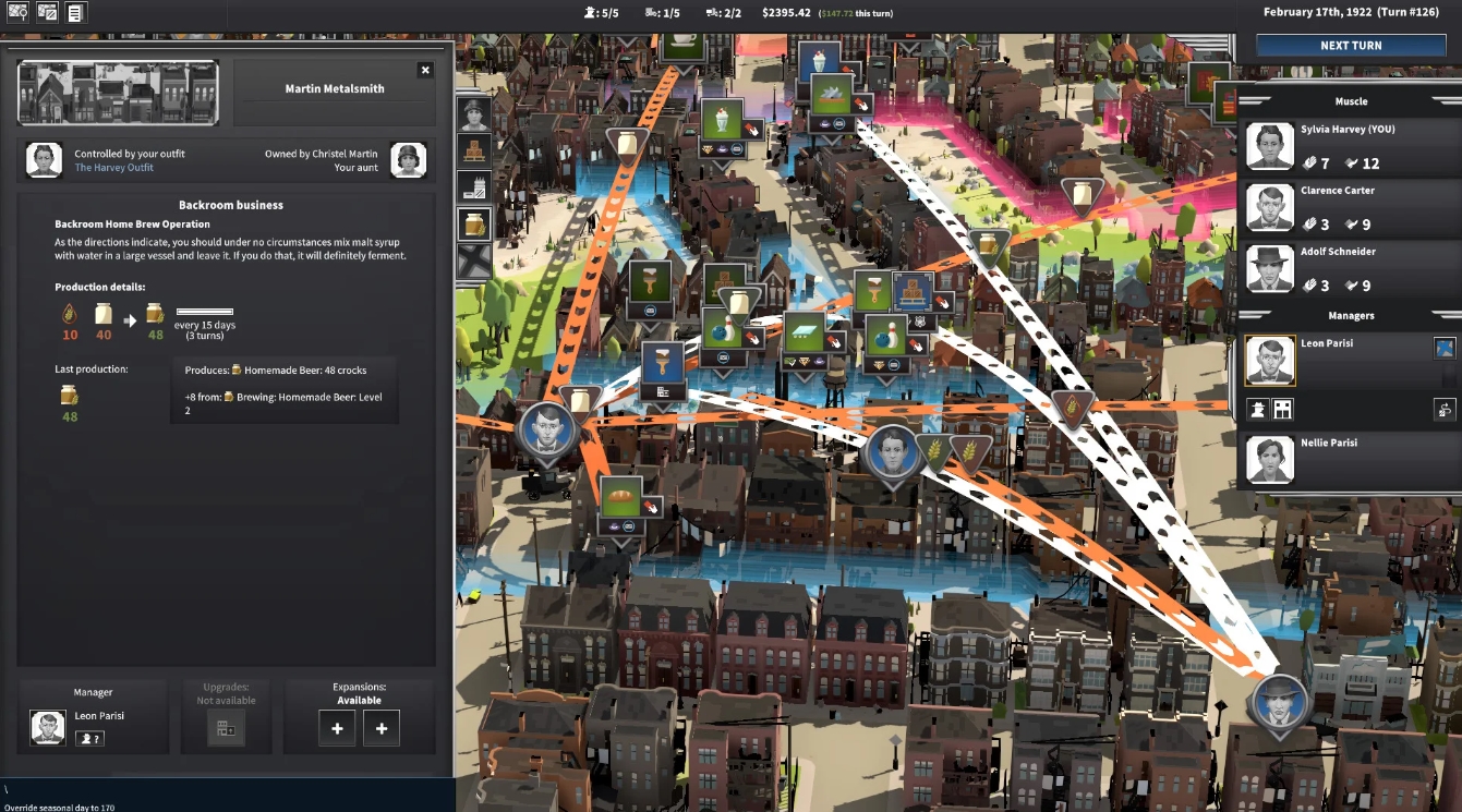 Photos of City of Gangsters will better convey the game's atmosphere.