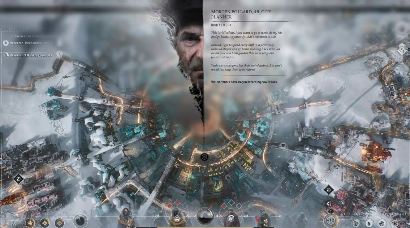 Faction system in Frostpunk 2
