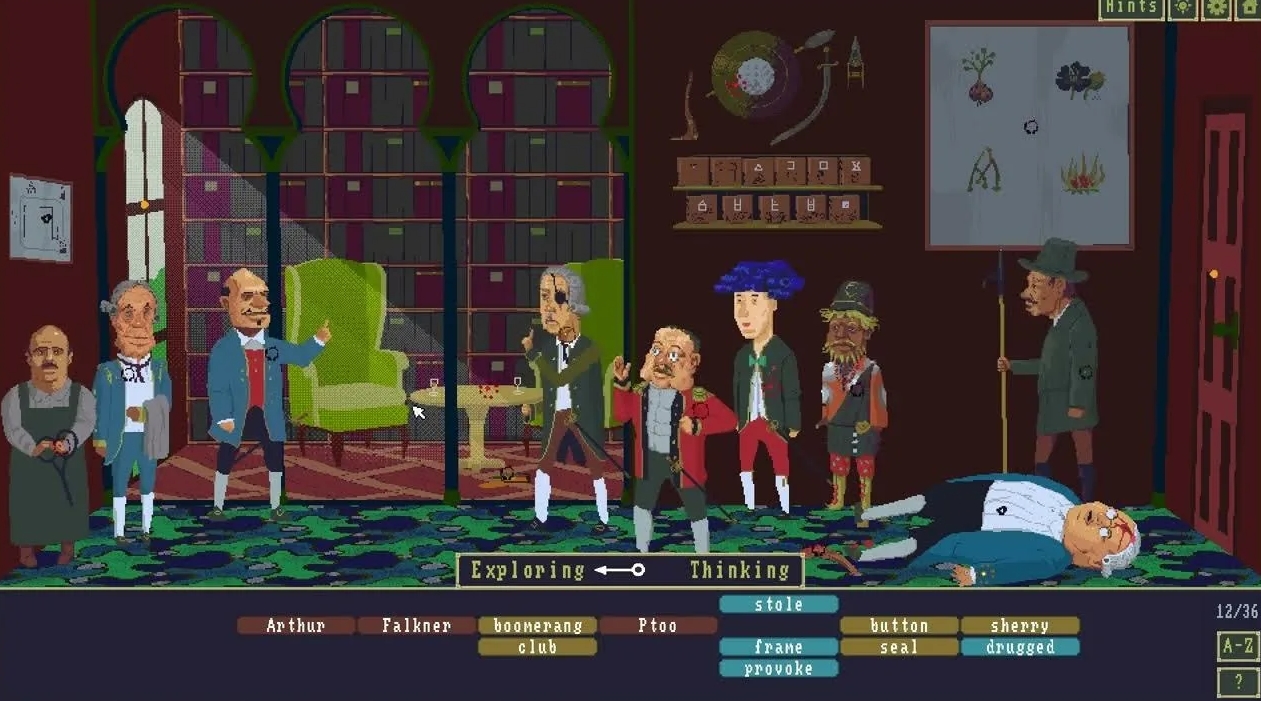 The Case of the Golden Idol's visual style and graphics