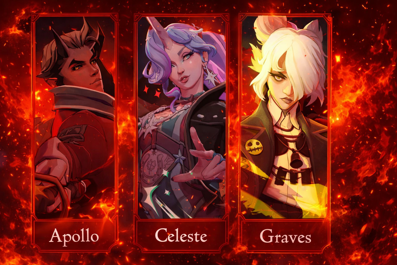 Deadlock Celeste, Apollo, Graves