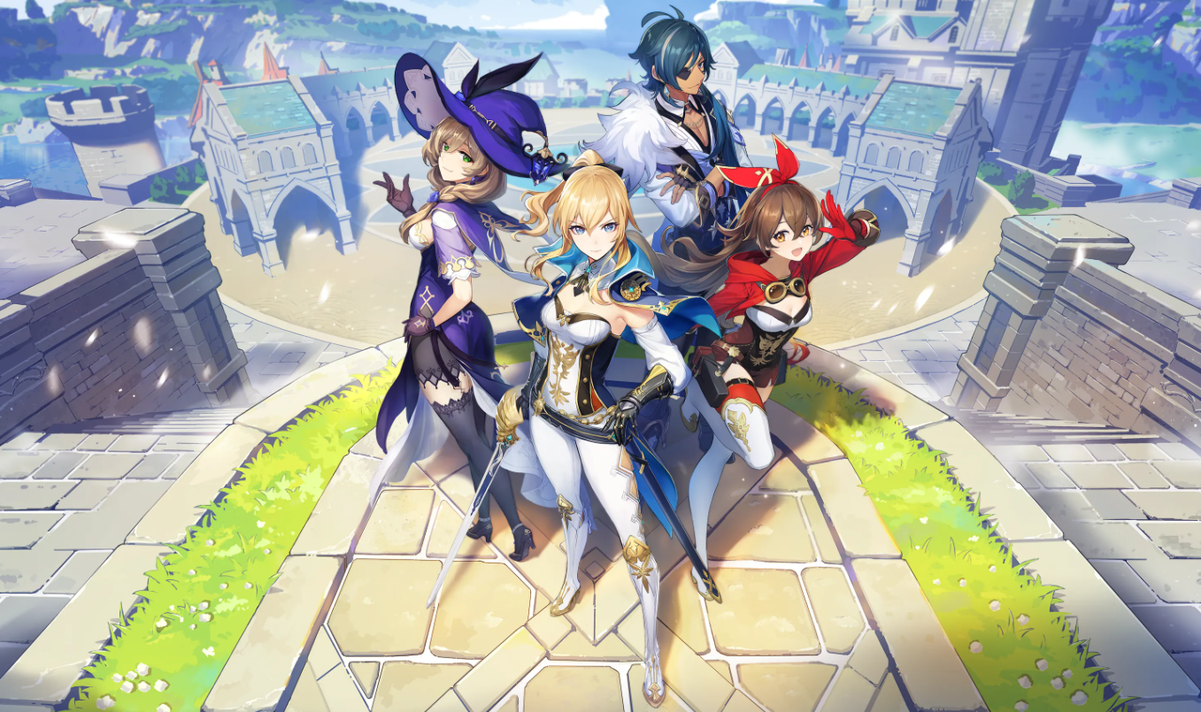 Anime world, characters, and landscape