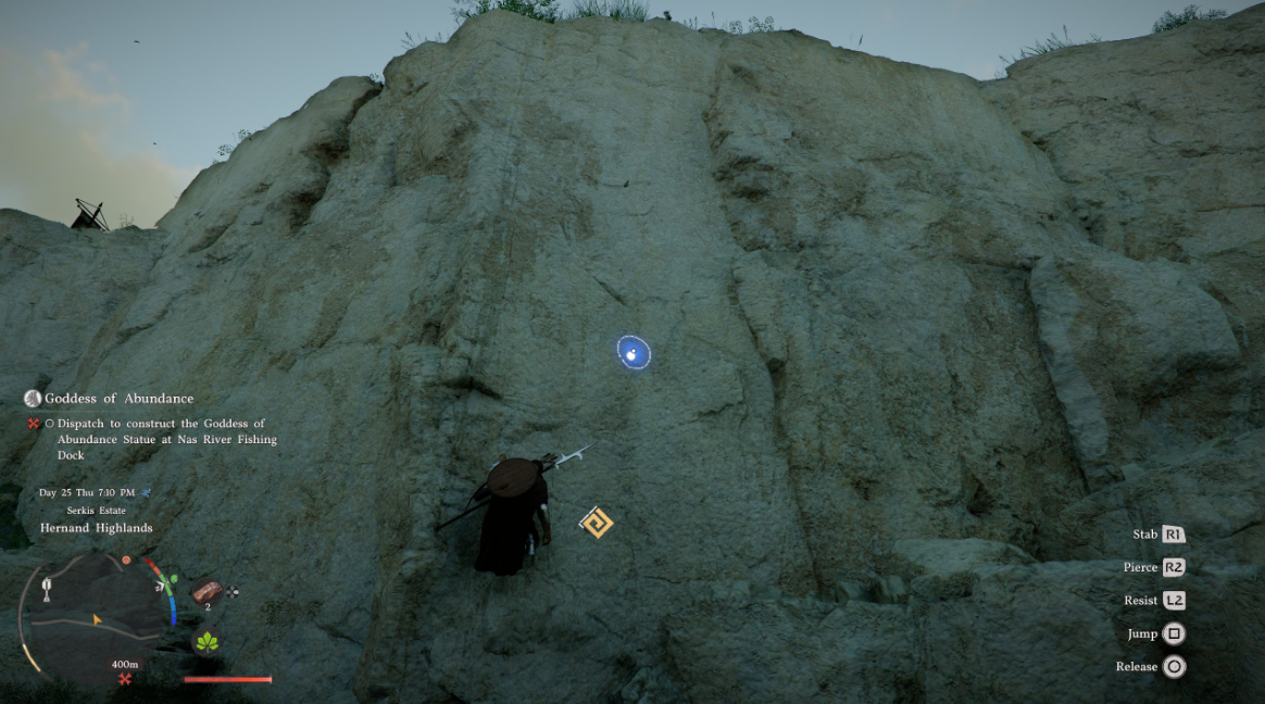 Crimson desert climbing cliff gameplay