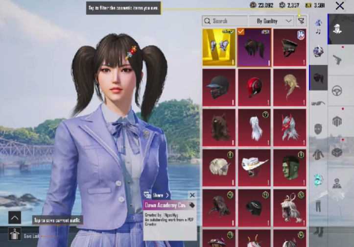 Dawn Academy Set and new hair in PUBG Mobile