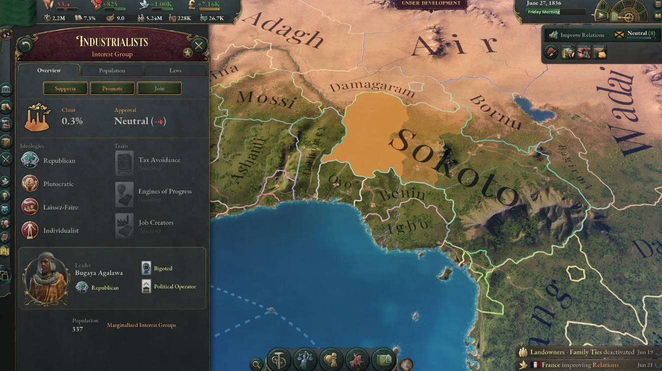 Gameplay of Victoria 3