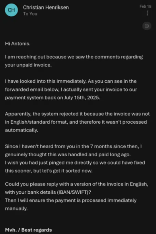 Leagues.gg sent Rev a letter after the issue