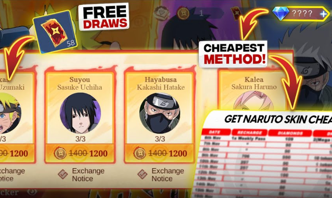 MLBB Naruto gacha spins
