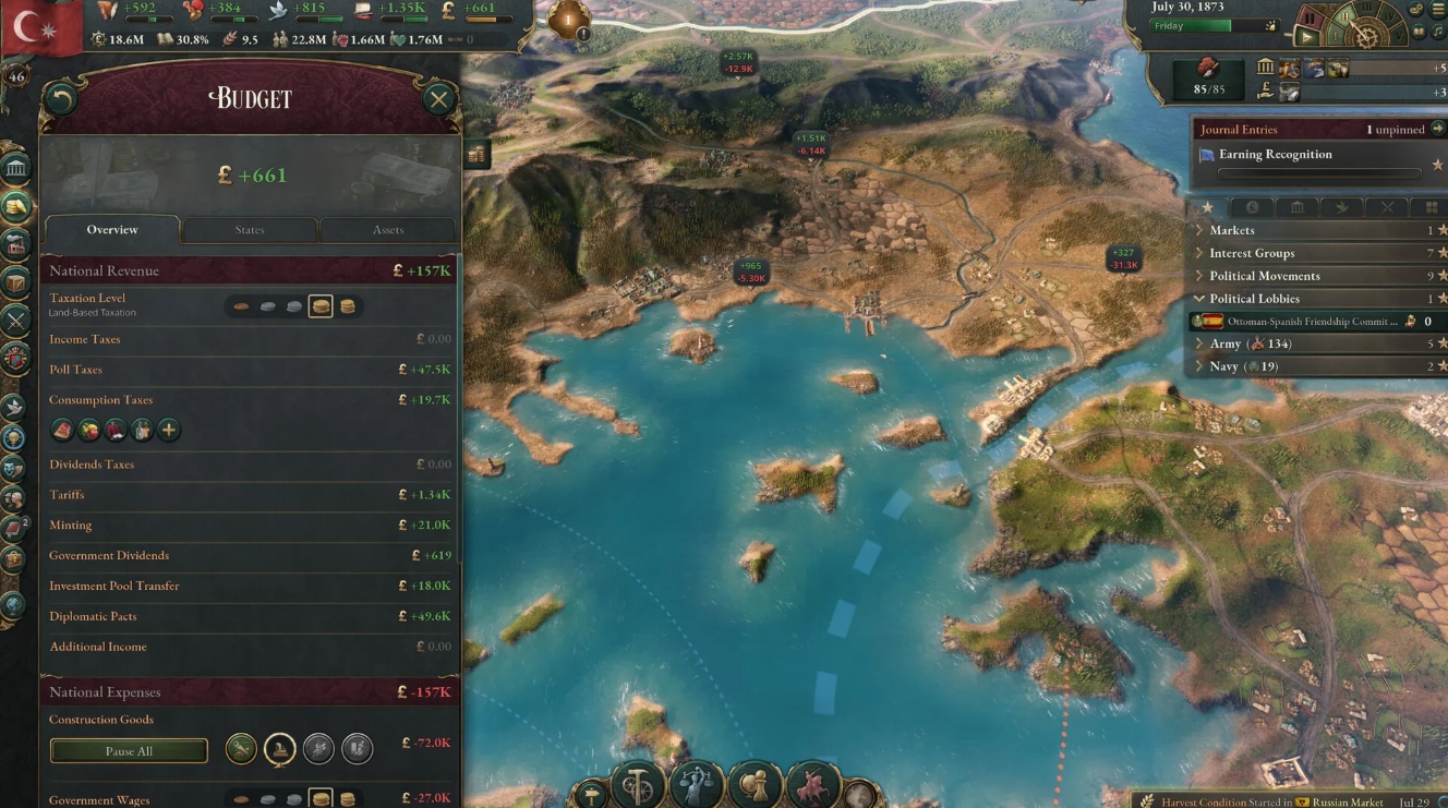 The economy in Victoria 3