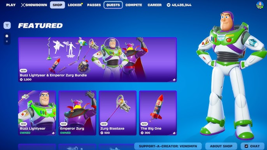 All Toy Story skins in Fortnite