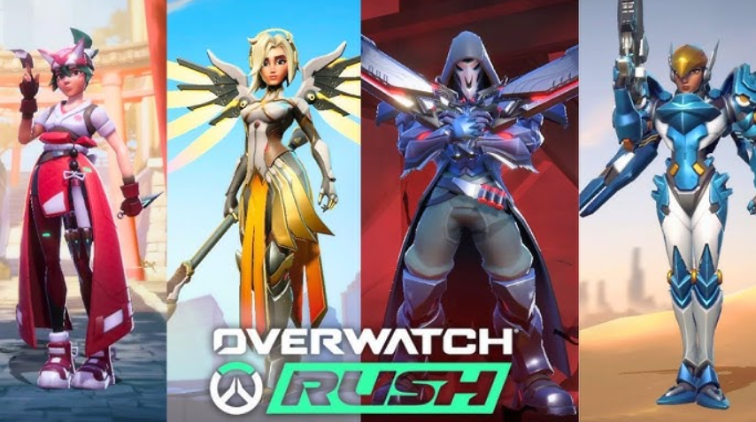 4 heroes in Overwatch rush