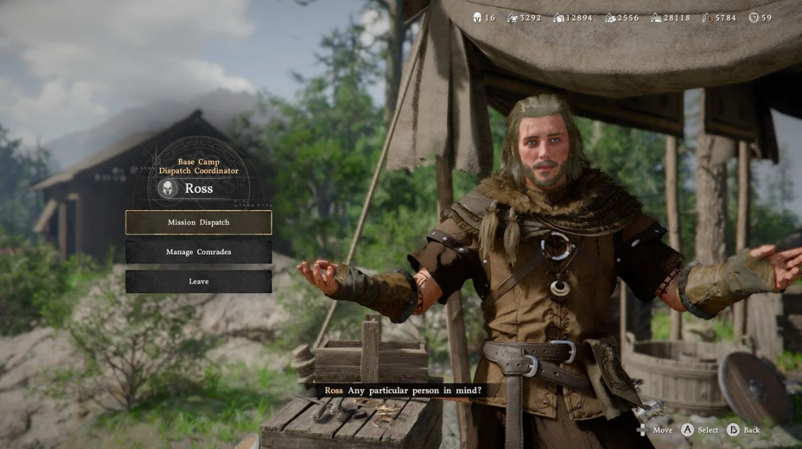 Mercenary missions interface
