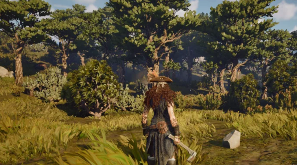 How to get Hardwood in Windrose: hit the stump, not the tree - Image 2