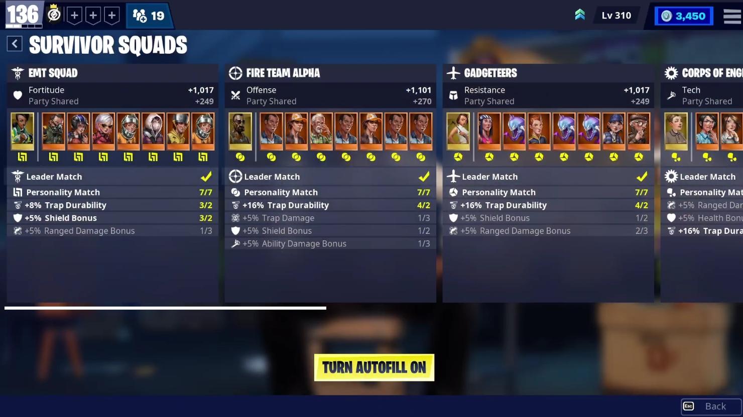 Fortnite squad slots layout