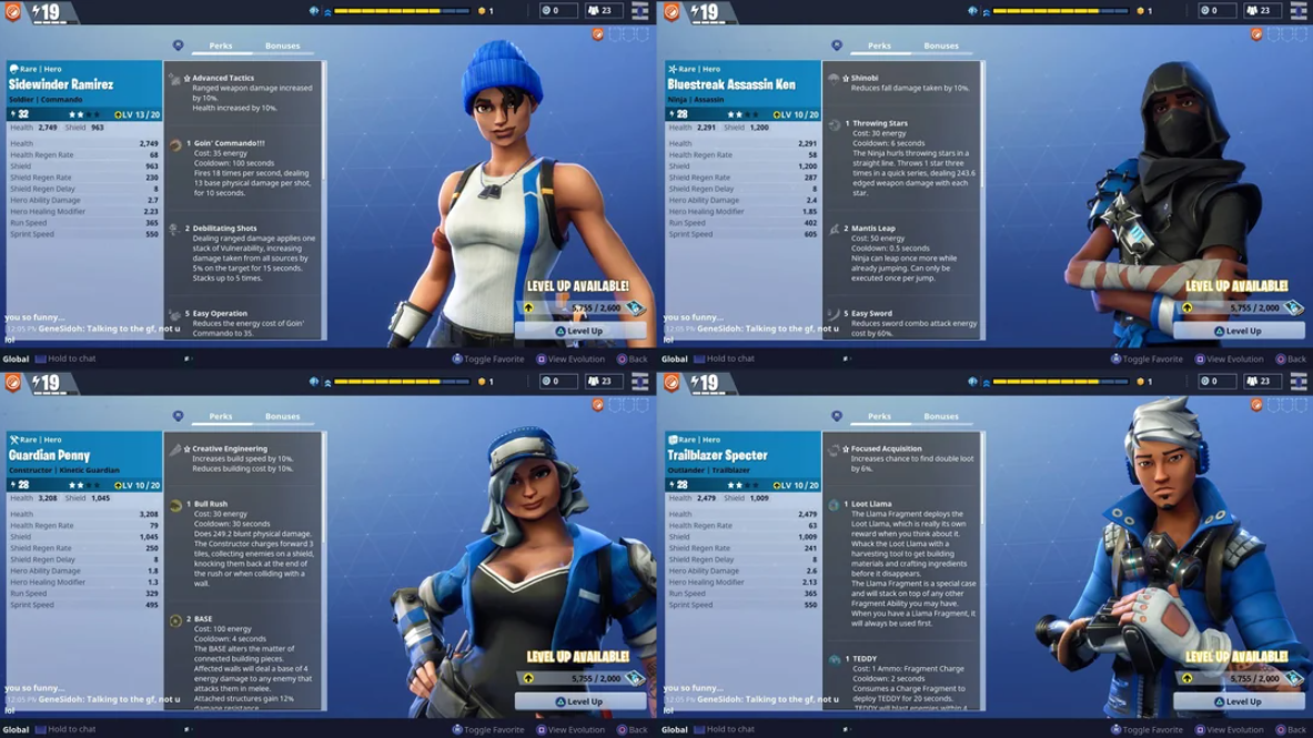 Fortnite hero evolution